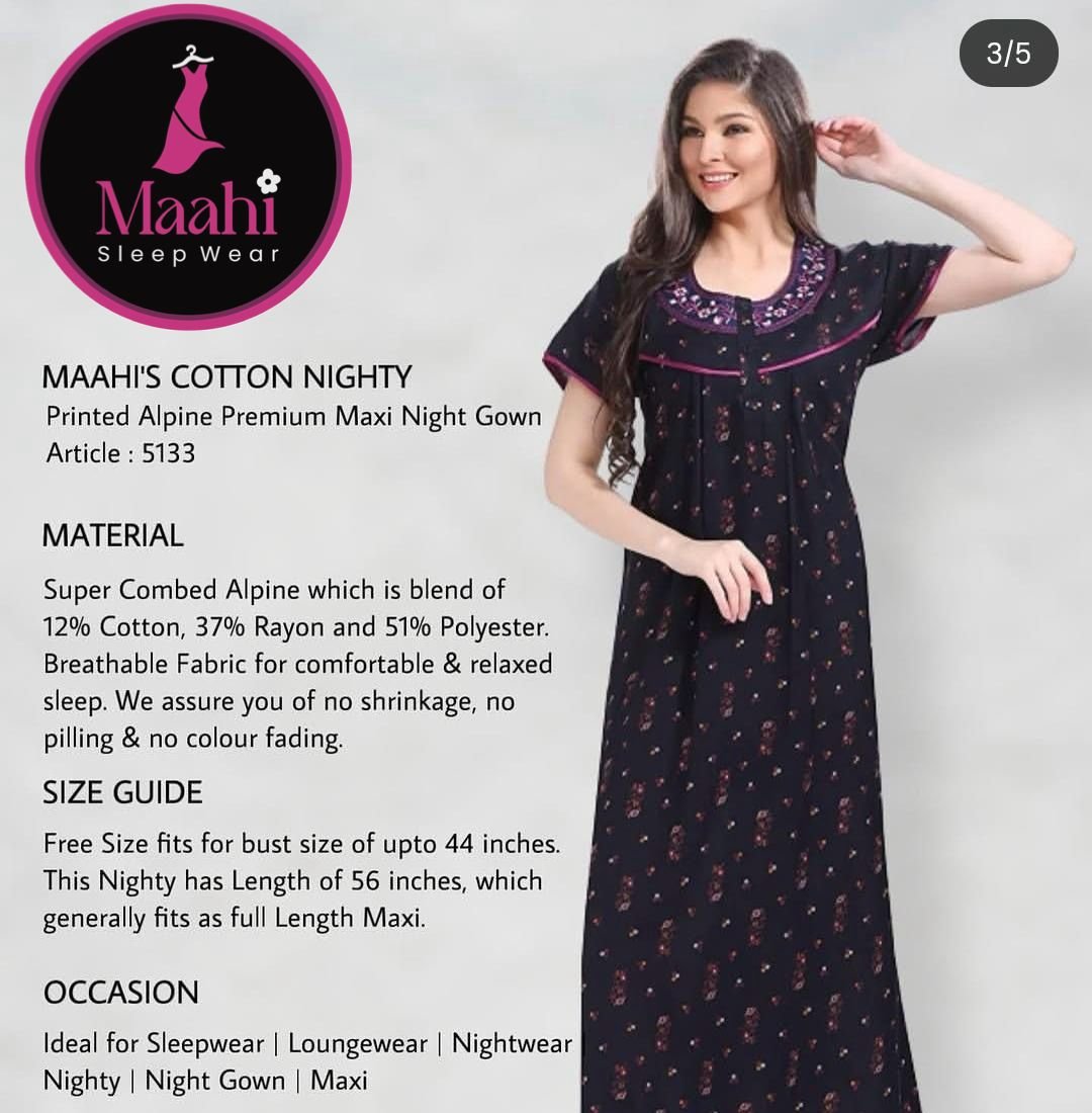 Modal Gown Collection — MSS-MG401 wholesale cotton nighty